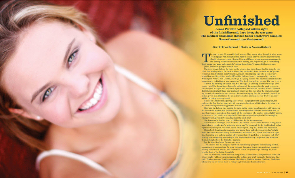 NCAA Magazine article of Jenna Parlette